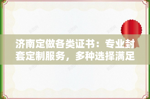 济南定做各类证书：专业封套定制服务，多种选择满足不同需求